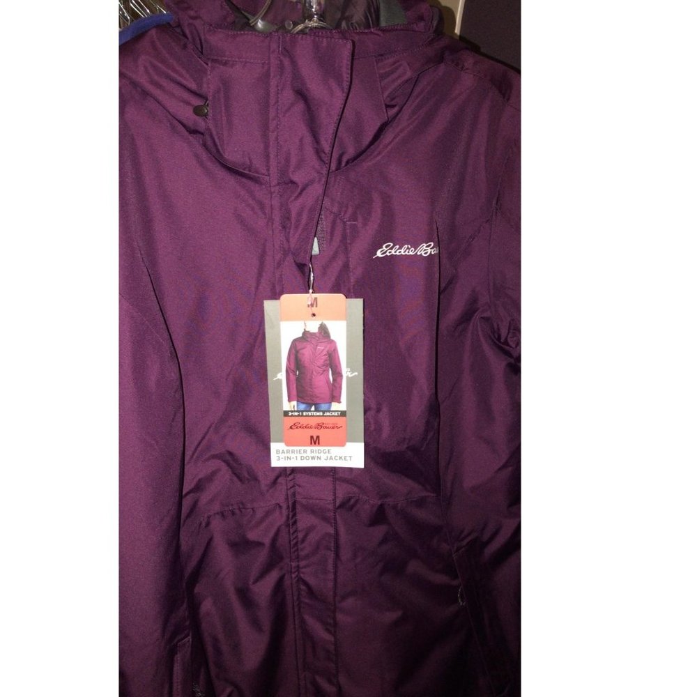 Eddie Bauer Womens Barrier  Ridge 3-In-1 Down Jckt - Picture 2 of 3
